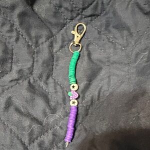 Colorful Beaded Keychain Accessory